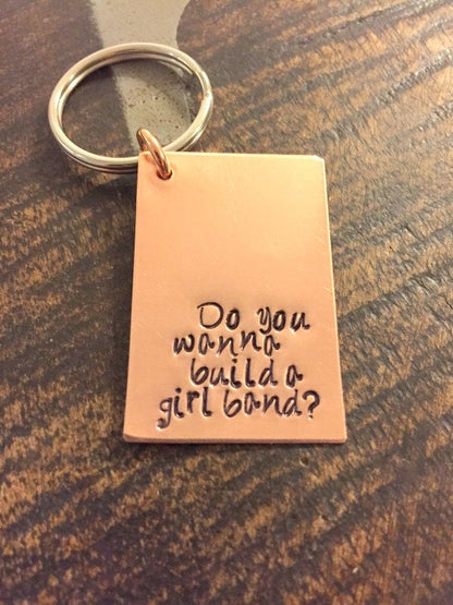 Quote Keychain Special Message Keychain Handstamped Keychain Personalized Keychain Custom Keychain Copper Keychain Gift Keychain