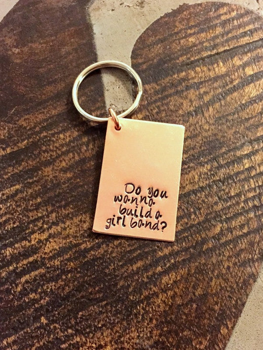 Quote Keychain Special Message Keychain Handstamped Keychain Personalized Keychain Custom Keychain Copper Keychain Gift Keychain