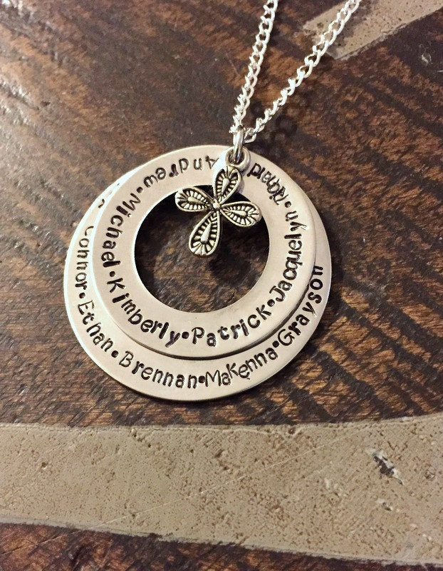 Personalized Necklace Mothers Day Gift Customized Washer Necklace Birthstone Necklace Gift For Her Valentines Gift Valentines Day