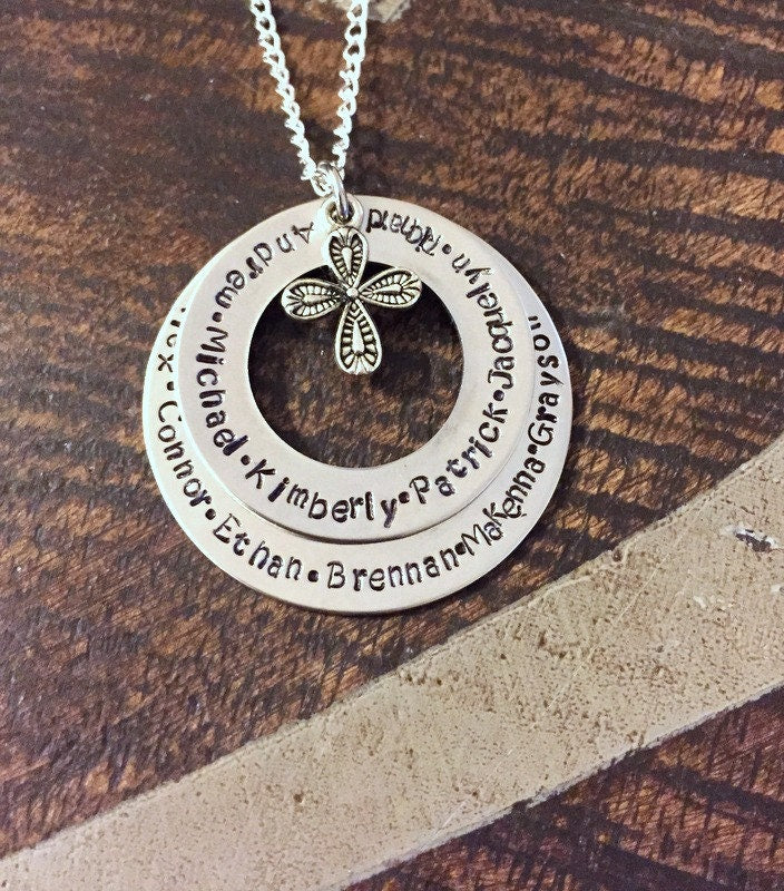 Personalized Necklace Mothers Day Gift Customized Washer Necklace Birthstone Necklace Gift For Her Valentines Gift Valentines Day