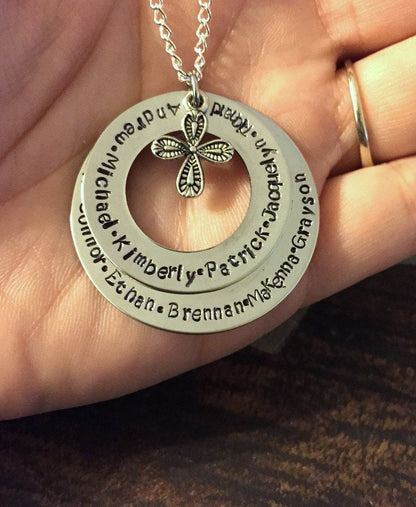 Personalized Necklace Mothers Day Gift Customized Washer Necklace Birthstone Necklace Gift For Her Valentines Gift Valentines Day