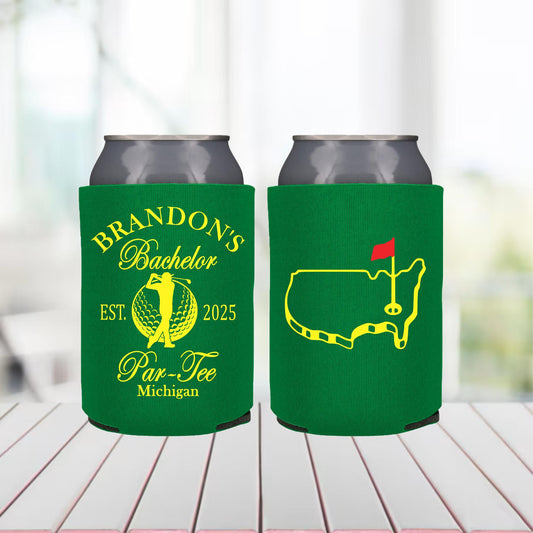 Personalized Golf Bachelor Party Can Coolers: Last Swing Before The Ring
