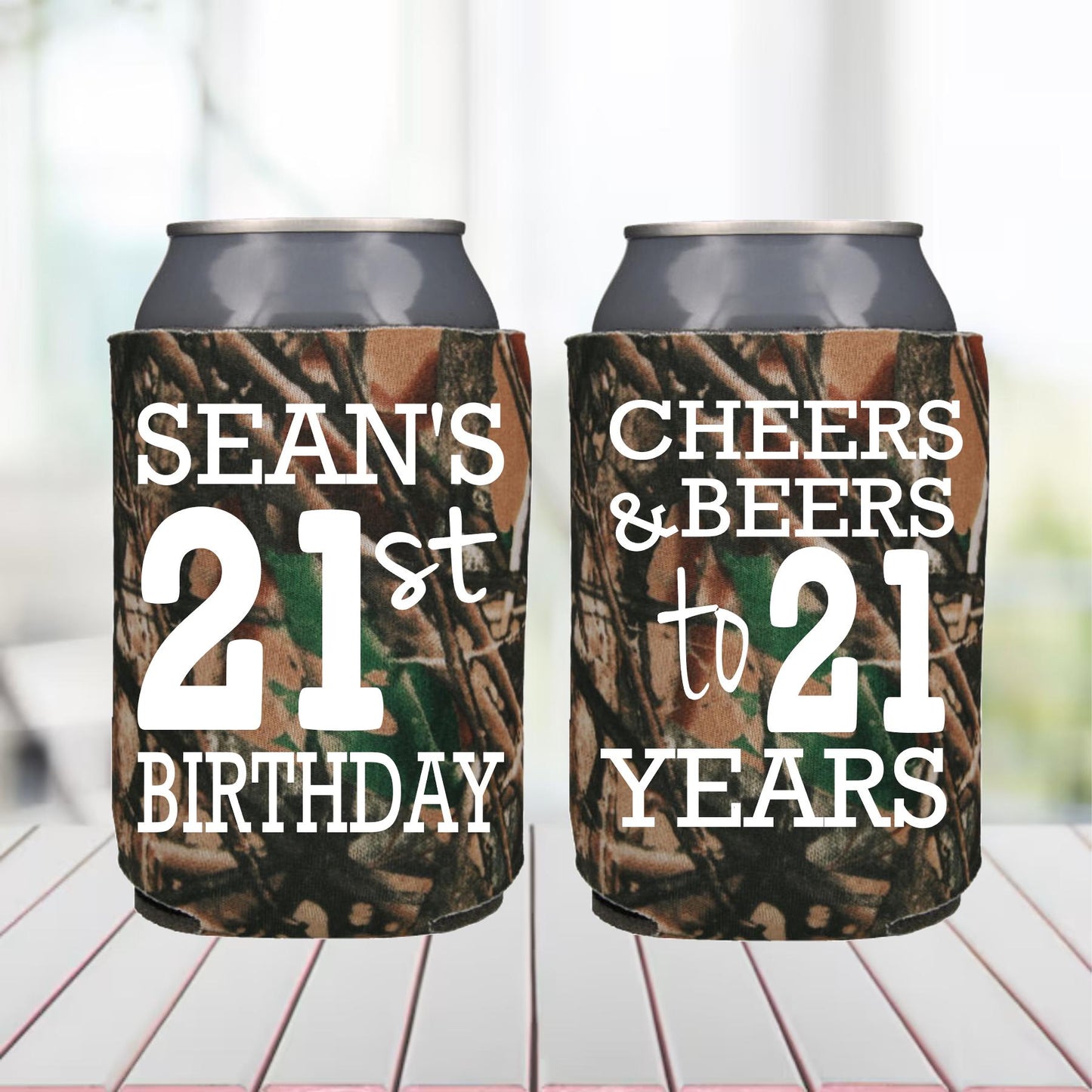 Personalized 21st Birthday Can Coolers: Legal AF Party Favors