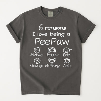 Custom Grandpa Shirt with Grandkids Names, Customized Father's Day Gift for Grandparent, Personalized Grandpa Shirt with Grandchildren Names