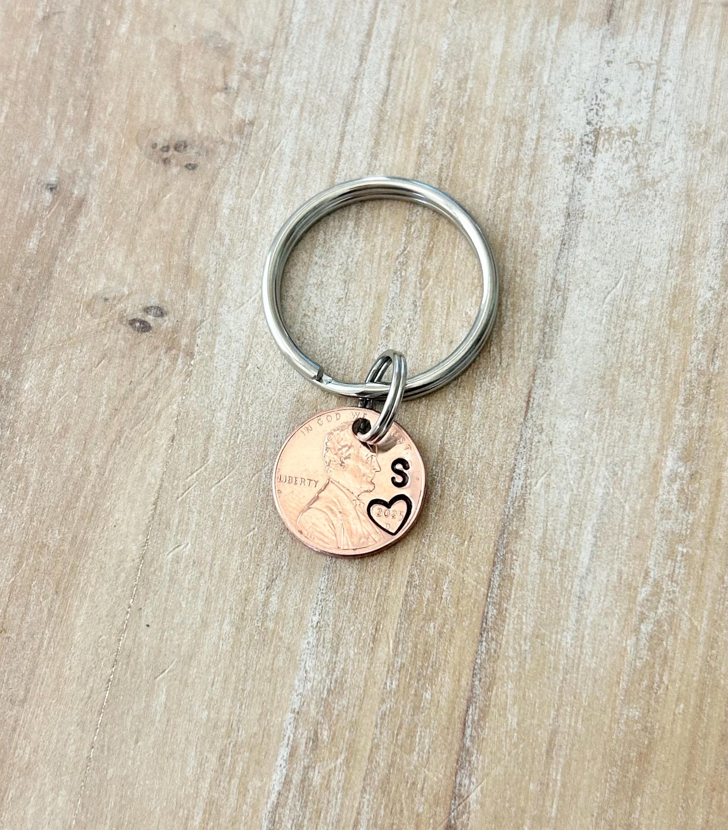 Custom Penny Keychain - Mother’s Day Penny Keychain - Birth Year Remembrance Keepsake - Personalized Family Initials and Birth Year Gift