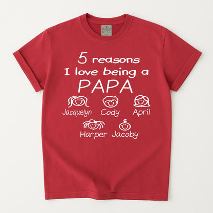 Custom Grandpa Shirt with Grandkids Names, Customized Father's Day Gift for Grandparent, Personalized Grandpa Shirt with Grandchildren Names