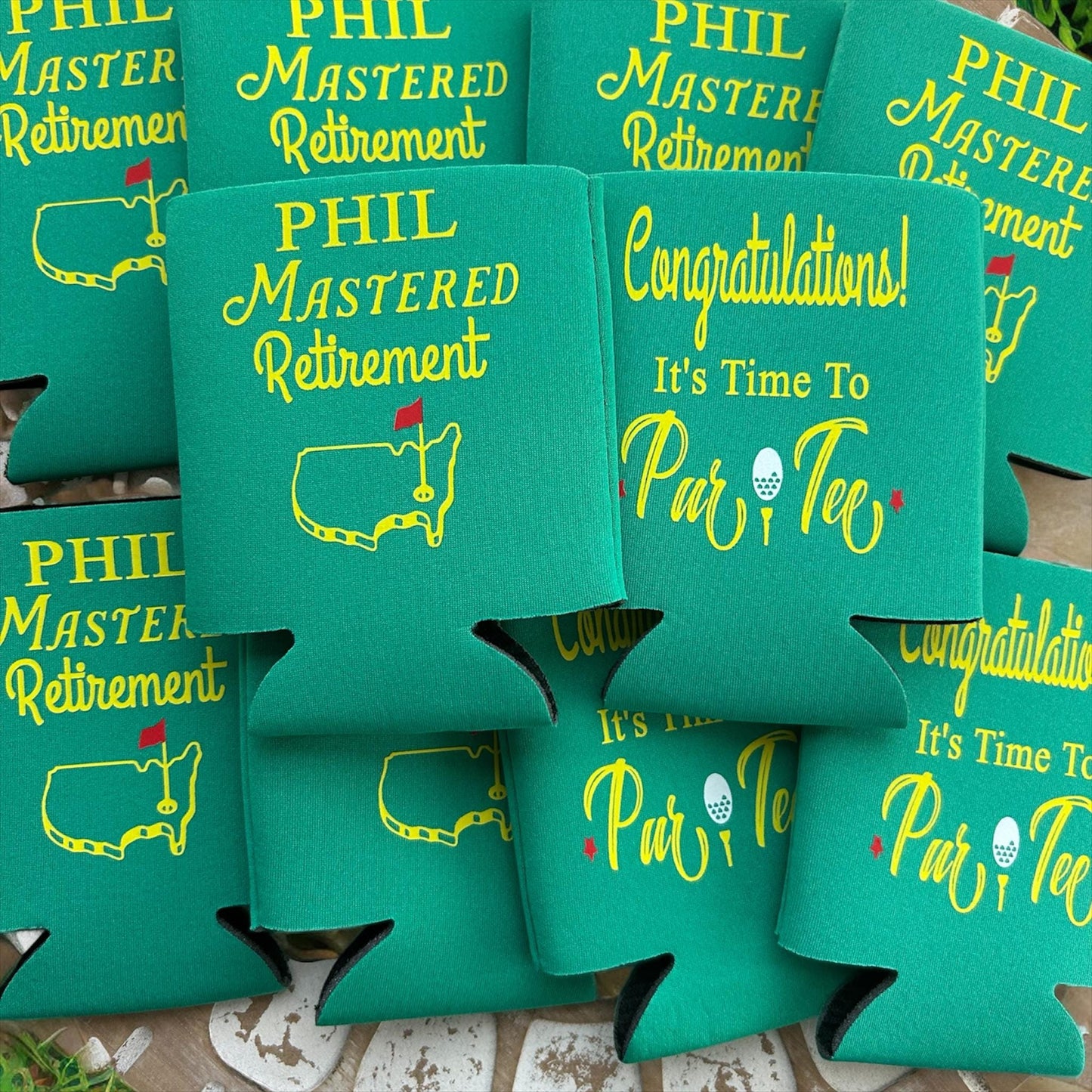 Golf Retirement Party Favor: Personalized "Mastered It" Can Cooler