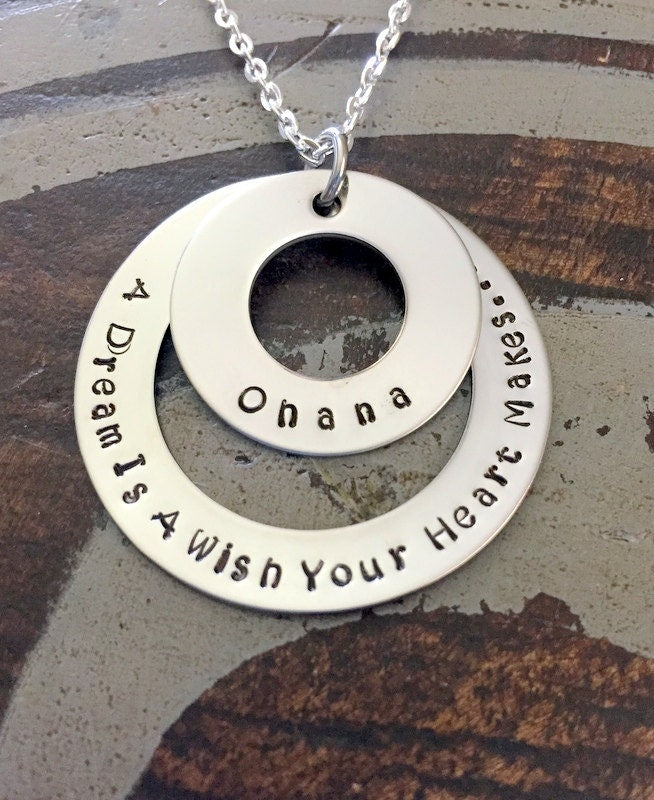 Personalized Necklace Mothers Day Gift Customized Washer Necklace Quote Necklace Gift For Her Message Necklace Handstamped Necklace