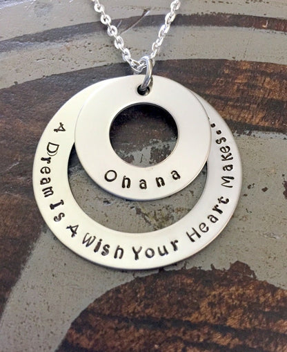 Personalized Necklace Mothers Day Gift Customized Washer Necklace Quote Necklace Gift For Her Message Necklace Handstamped Necklace
