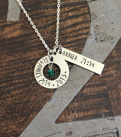 Cross Country Necklace Handstamped Necklace Personalized Running Jewelry School Team XC Track Coach Gift Varsity JV Invitational