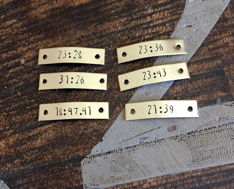 Shoelace Tag Handsamped Tag Runner Gift Gift for Runner Track Tag Running Time Personalized Shoetag Custom Shoetag Cross Country Gift