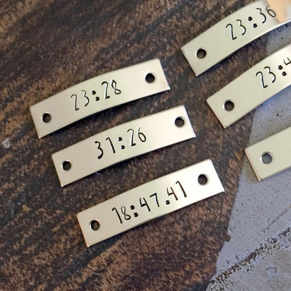Shoelace Tag Handsamped Tag Runner Gift Gift for Runner Track Tag Running Time Personalized Shoetag Custom Shoetag Cross Country Gift
