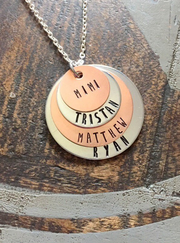 Mimi Necklace Grandma Necklace Handstamped Necklace Copper Jewelry Personalized Necklace Gift for Mimi Gift for Grandma Mothers Day Gift