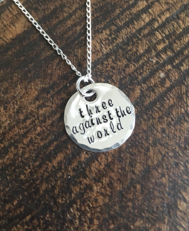 Handstamped Necklace Custom Necklace Personalized Quote Necklace Sentimental Jewelry Gift for Friend Sterling Silver Necklace