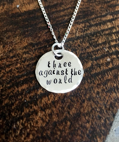 Handstamped Necklace Custom Necklace Personalized Quote Necklace Sentimental Jewelry Gift for Friend Sterling Silver Necklace