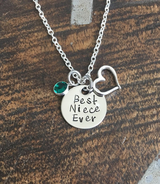 Niece Necklace Gift for Niece Best Niece Ever Handstamped Necklace Handstamped Jewelry Custom Necklace Personalized Necklace