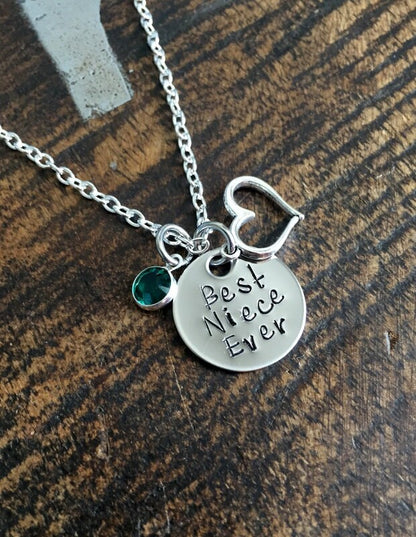 Niece Necklace Gift for Niece Best Niece Ever Handstamped Necklace Handstamped Jewelry Custom Necklace Personalized Necklace
