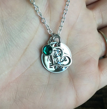 Niece Necklace Gift for Niece Best Niece Ever Handstamped Necklace Handstamped Jewelry Custom Necklace Personalized Necklace