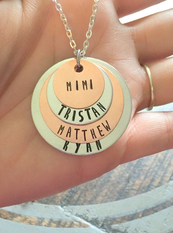 Mimi Necklace Grandma Necklace Handstamped Necklace Copper Jewelry Personalized Necklace Gift for Mimi Gift for Grandma Mothers Day Gift