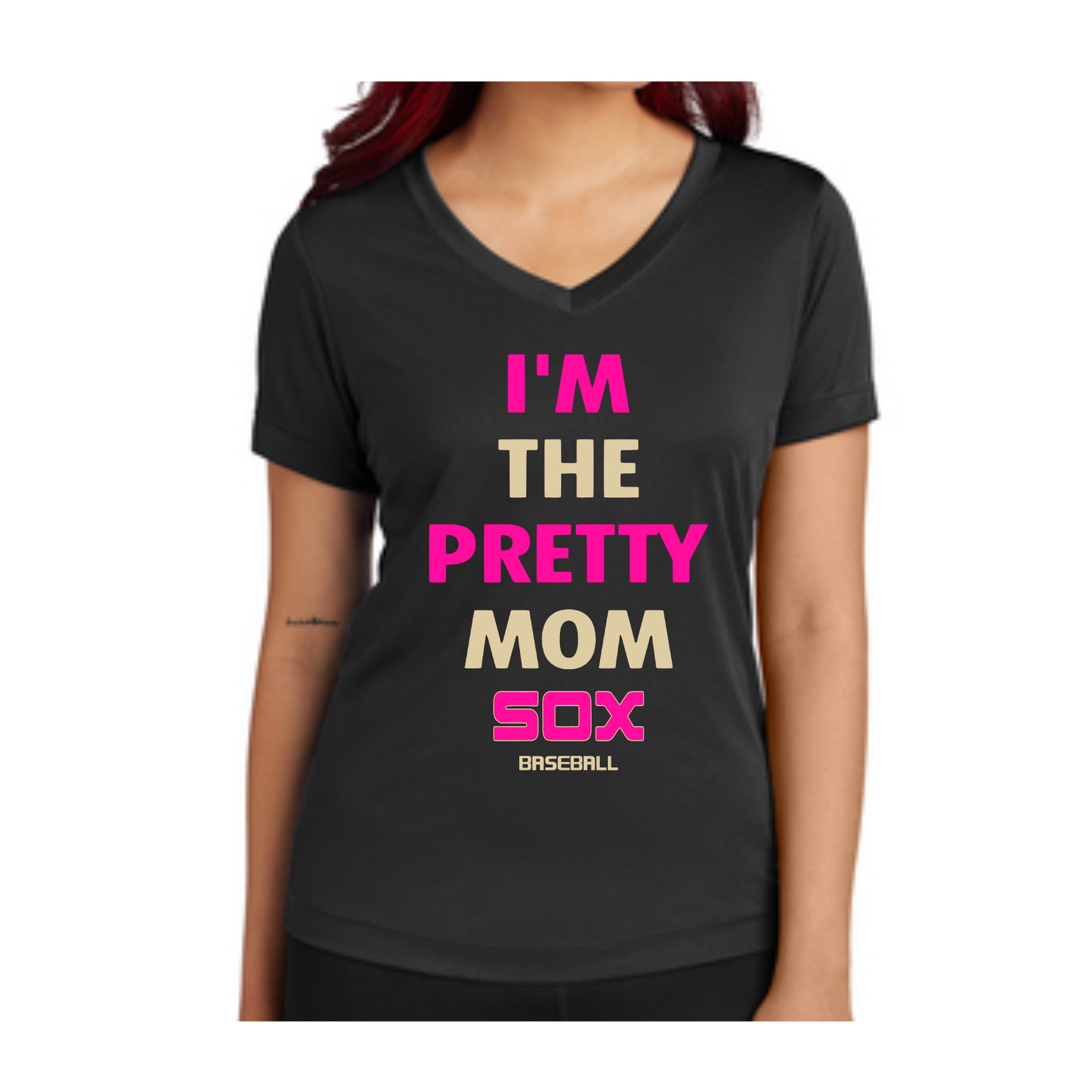 Sox Prettiest Moms Shirt, CTX Sox Baseball Mothers Day Jersey, Sox Baseball Tee, Fuschia Sox Baseball Shirt (Copy)