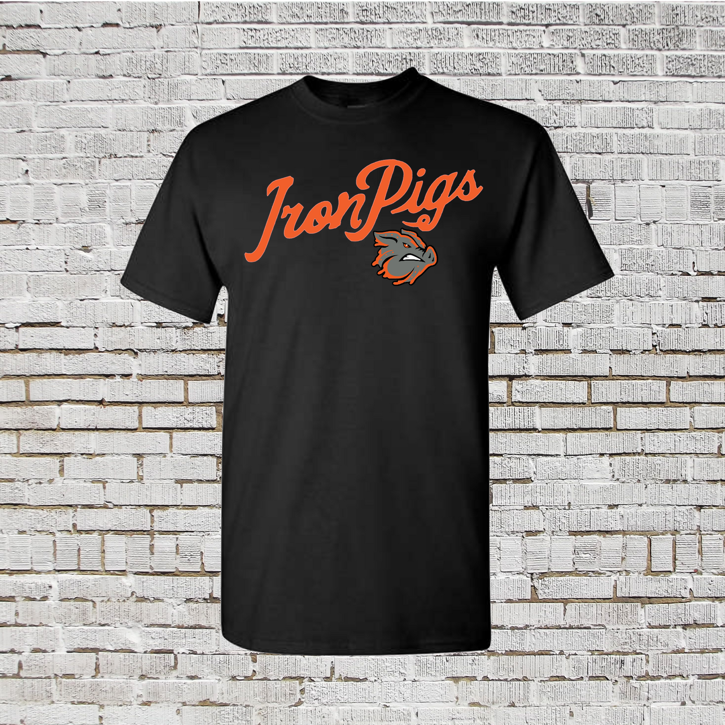 Black Logo Pigs Baseball Tshirt, Pigs Baseball Tee, Black Baseball Tee