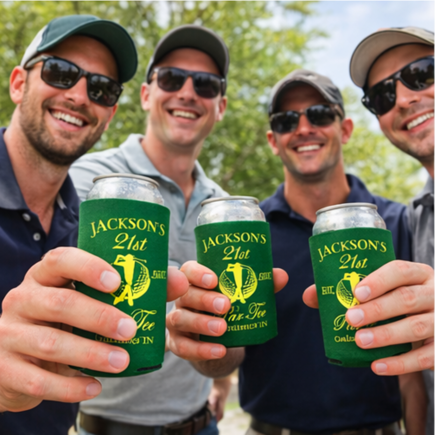 21st Birthday Golf Koozie | Par-Tee Can Cooler | Golfing Tournament Favor | Guys Trip Party Favor