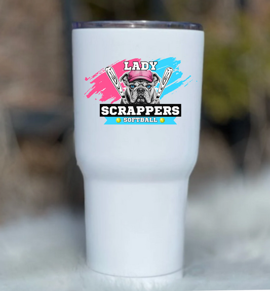 Lady Scrappers Tumbler Sticker, Scrappers Softball Logo Sticker, Water Bottle Sticker
