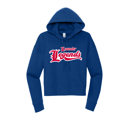 Leander Legends Women's Cropped Fleece Hoodie – Royal Blue