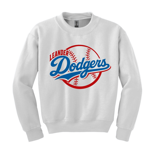 Leander Dodgers Baseball Crewneck Sweatshirt