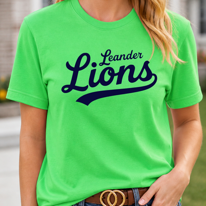 Leander Lions Script Tee