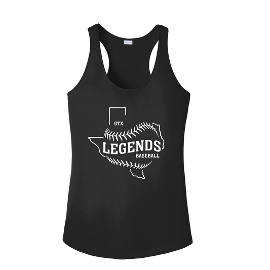 Black Legends Baseball Logo Tank Top, Legends Baseball Racerback, GTX Legends Spiritwear