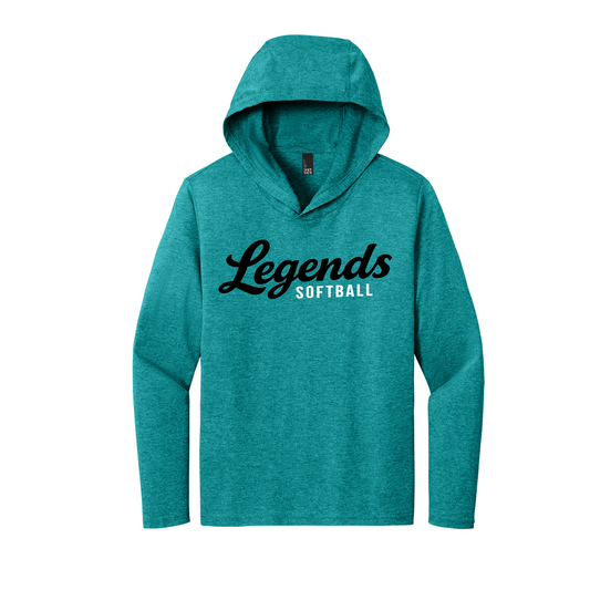 Legends Softball Teal Hooded Long Sleeve