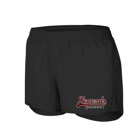 Black Legends Running Shorts, Legends Girls Shorts, Womens Legends Baseball Shorts