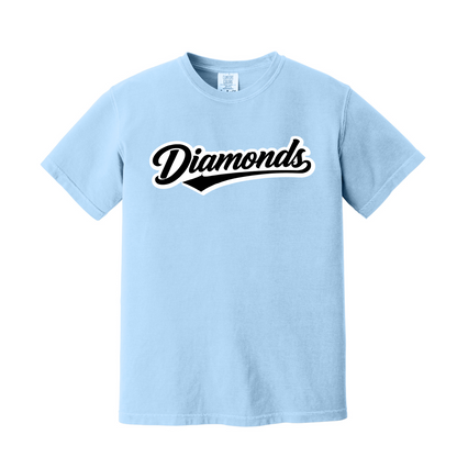 Light Blue Diamonds Softball Comfort Colors® Tee