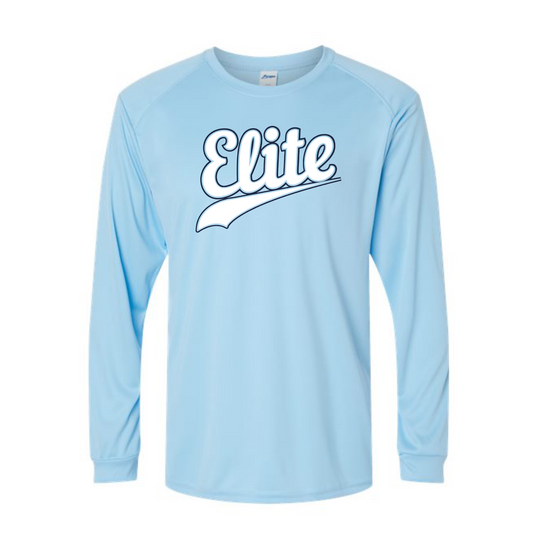 Elite Baseball Tee, Blue Long Sleeve Elite Allstars Shirt, Leander Elite 8U Shirt