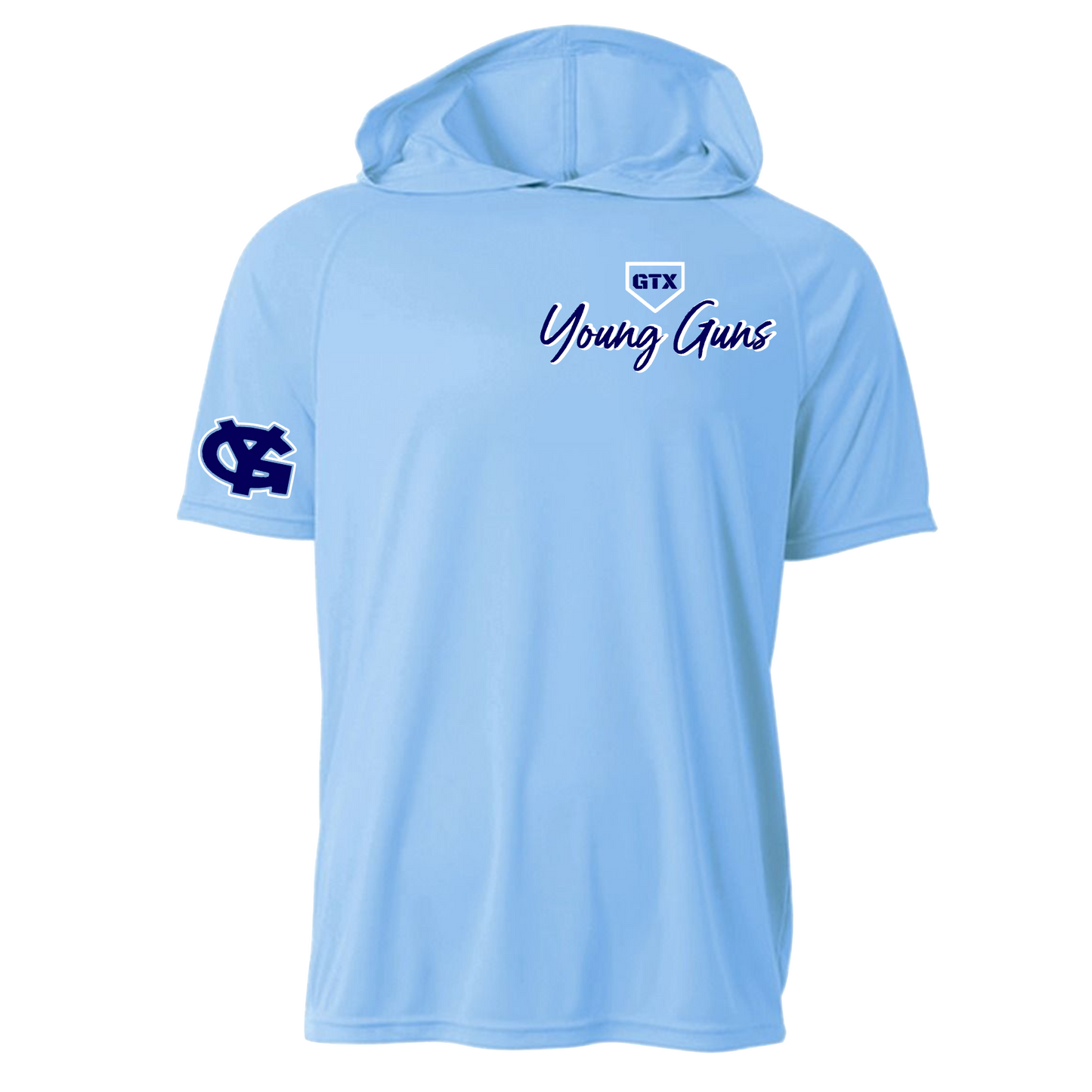 Short Sleeve Young Guns Hoodie Tee, Young Guns Baseball Spirit Wear, Young Guns Shirt