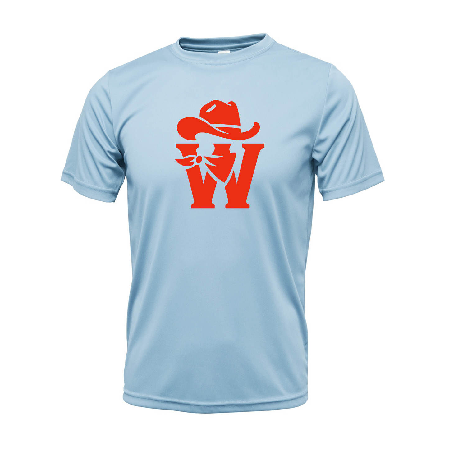 Light Blue Wranglers Baseball Drifit Tee