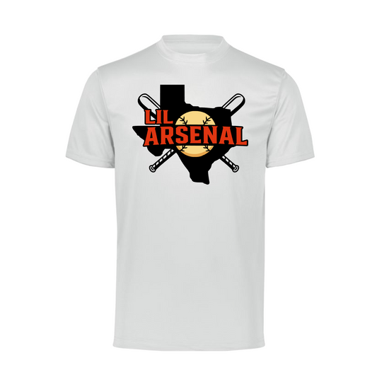 White Lil Arsenal Logo Shirt, Arsenal Baseball Tee, Arsenal Spiritwear