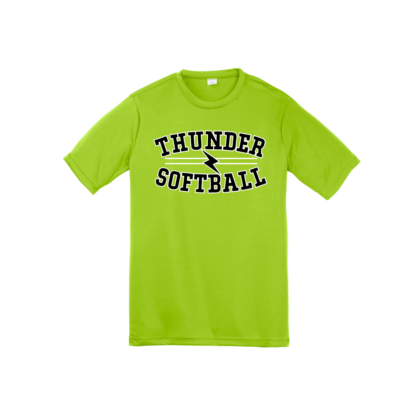 Lime Thunder Softball Shirt, Georgetown Thunder Softball Tee, GTX Thunder Softball Shirt