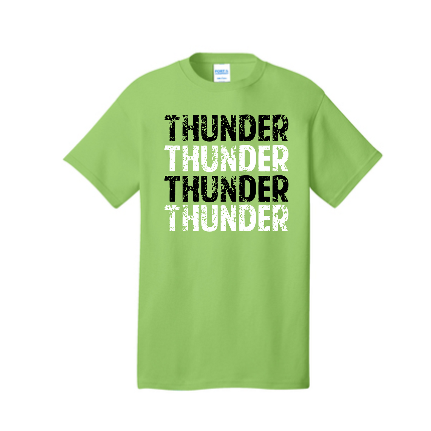 Lime Thunder Softball Shirt, Georgetown Thunder Softball Tee, GTX Thunder Softball Shirt