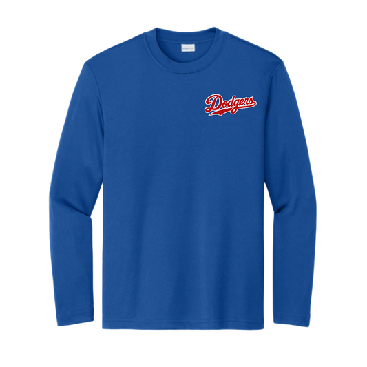 Royal Blue Leander Dodgers Baseball Long Sleeve Drifit T-Shirt | Classic Team Spirit Tee