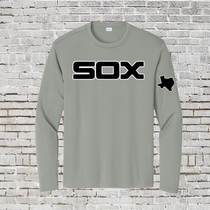Gray Sox Baseball T-shirt, Sox Baseball Gray Shirt, Long sleeve Sox Baseball Tee