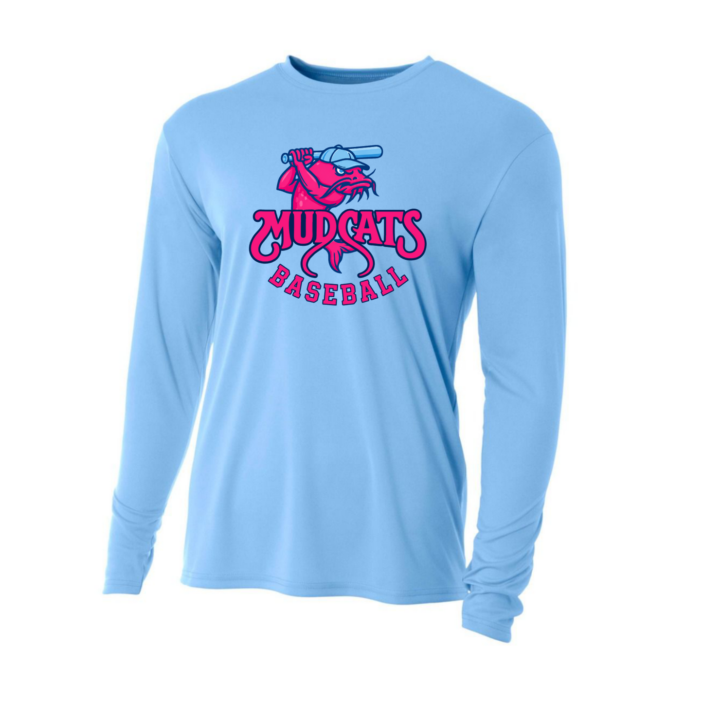 Mudcats Baseball Performance Long Sleeve Shirt | Moisture-Wicking Team Tee