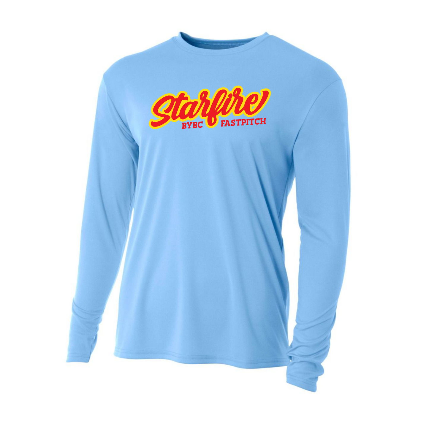 Starfire Fastpitch Long Sleeve Tee, Columbia Blue Starfire Softball Tshirt, Starfire Spiritwear