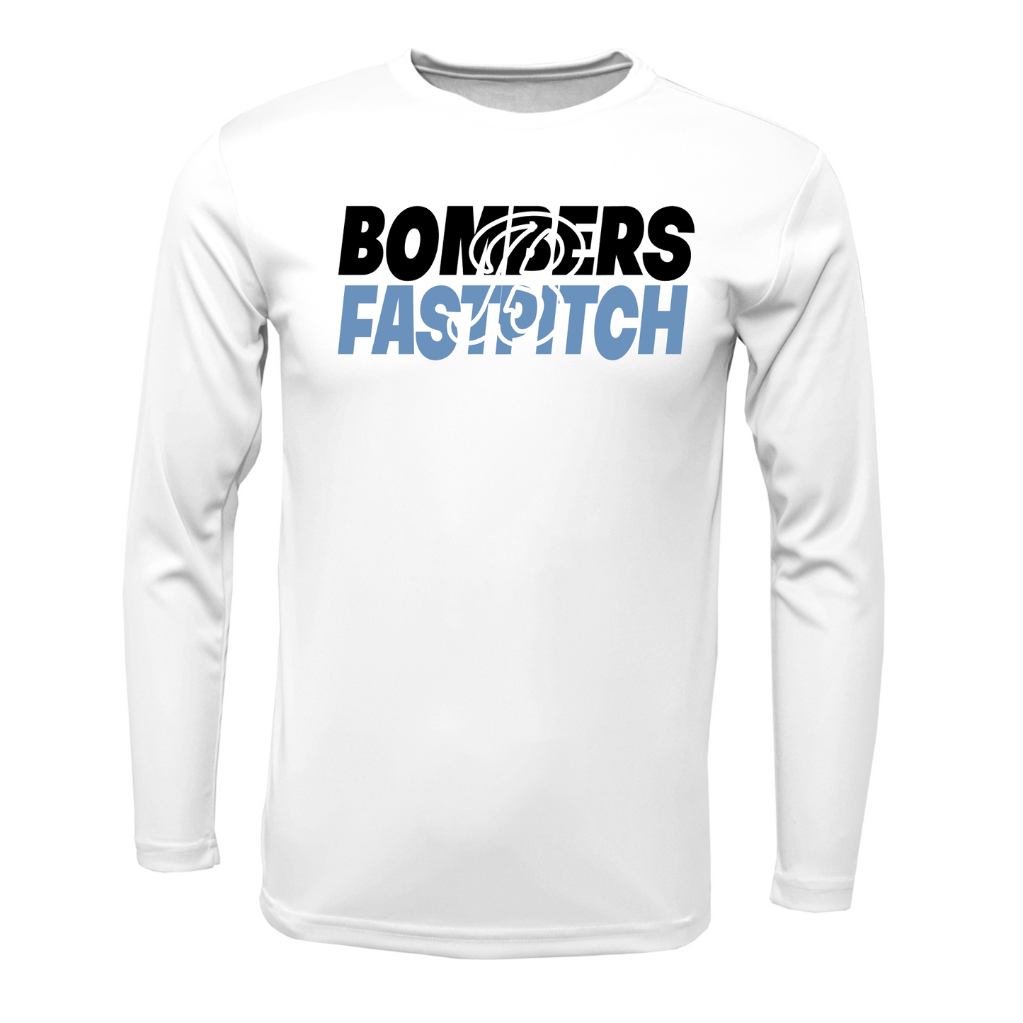 White Bombers Softball Shirt, Georgetown Bombers Logo Tee