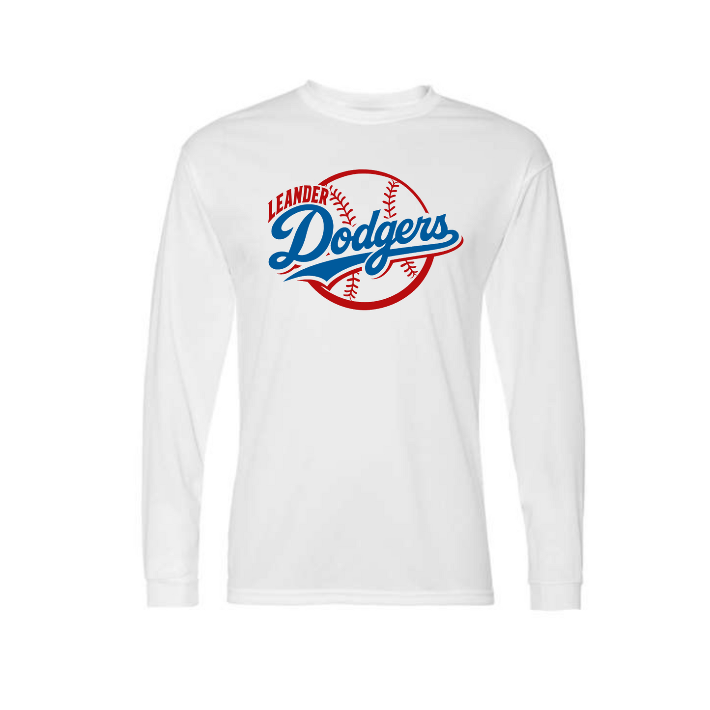 Leander Dodgers Baseball Long Sleeve Drifit T-Shirt | Classic Team Spirit Tee