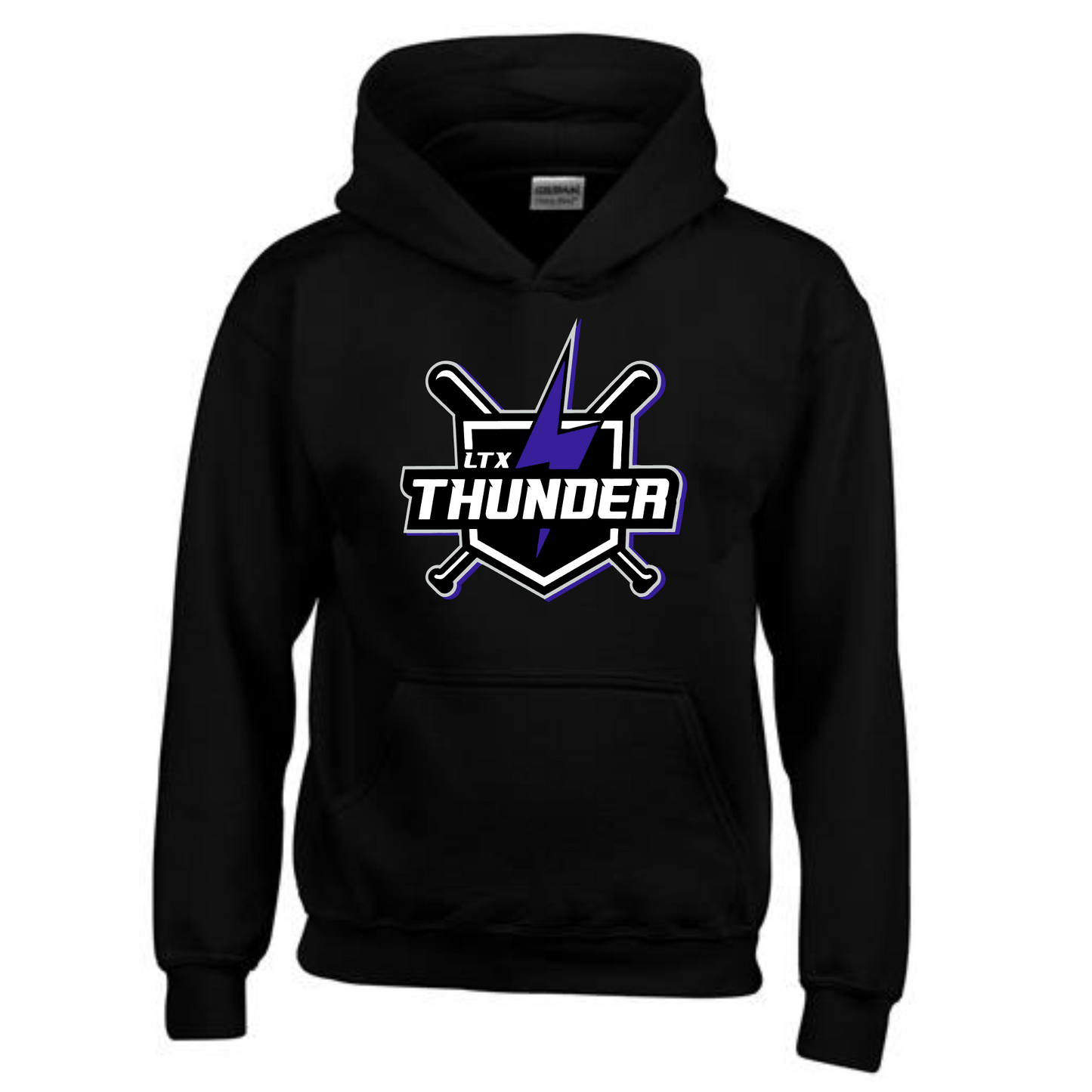 Black Thunder Baseball Hoodie, Baseball LTX Thunder Sweatshirt, Thunder Baseball Spiritwear