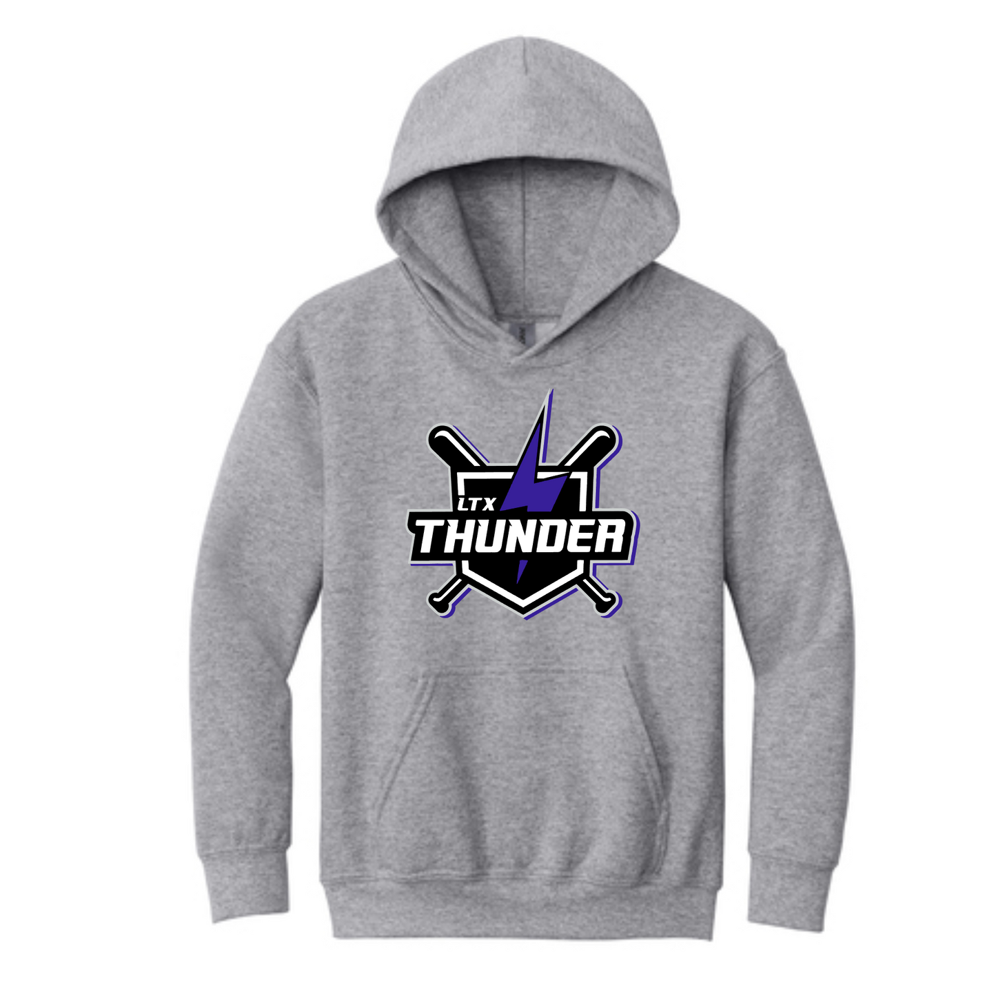 Black Thunder Baseball Hoodie, Baseball LTX Thunder Sweatshirt, Thunder Baseball Spiritwear