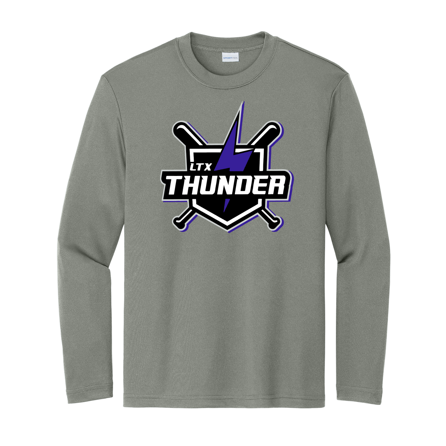 Long Sleeve Thunder Baseball Tee, Baseball LTX Thunder Shirt, Thunder Baseball Drifit TShirt