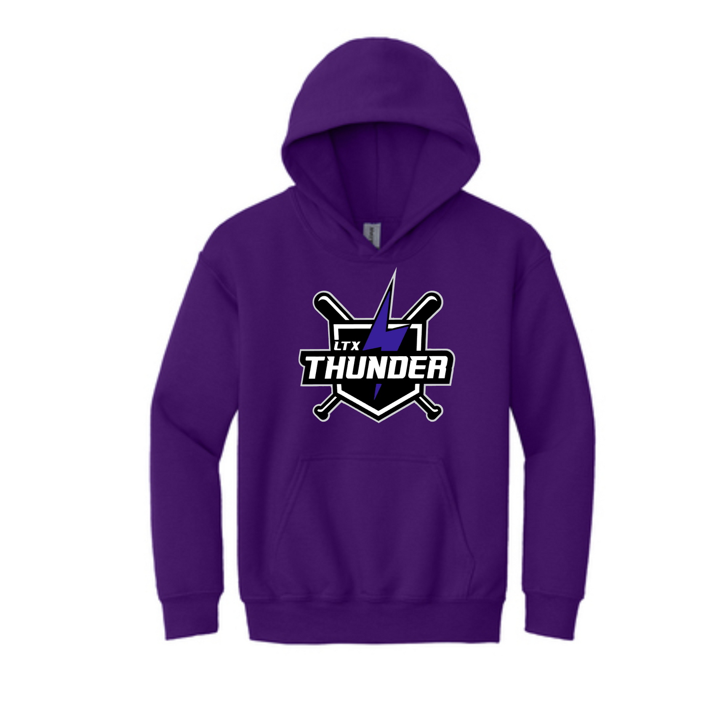 Black Thunder Baseball Hoodie, Baseball LTX Thunder Sweatshirt, Thunder Baseball Spiritwear